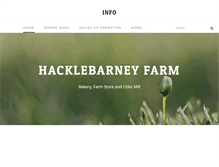 Tablet Screenshot of hacklebarneyfarm.com